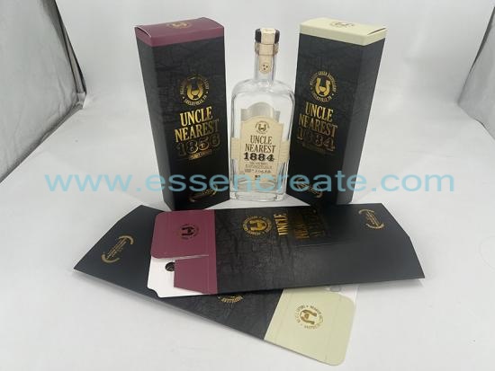 Caja de papel de embalaje de tamaño impreso personalizado para botellas individuales de vino