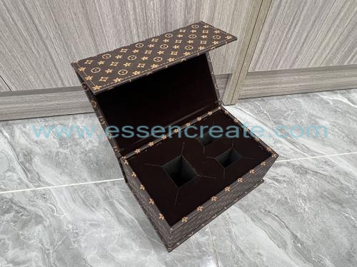 Caja de regalo de embalaje de juego de té de cerámica premium de cuero personalizado con tapa magnética