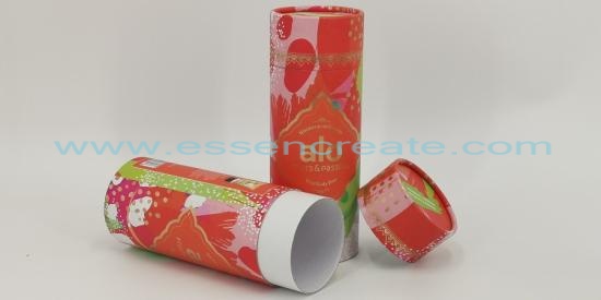 Skin Care Paper Can With Rolled Edges
