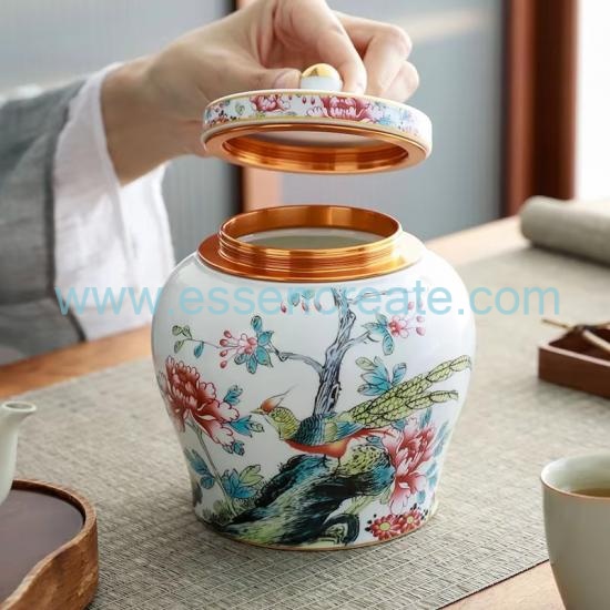 Tea Coffee Packaging Porcelain Storage Pot