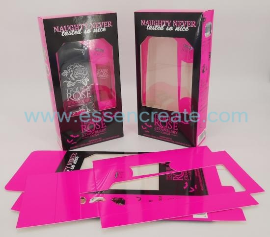 Caja de embalaje de copa y vino de tablero de marfil de 400 g/m²
