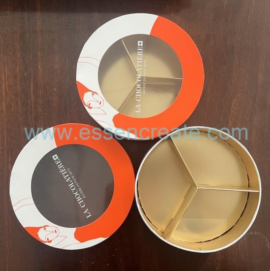 Caja de tubo de papel de embalaje de chocolate cilíndrico