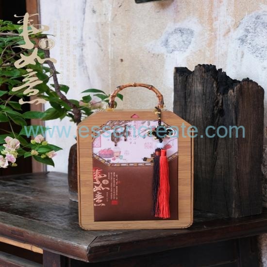 Caja de té de madera premium para regalos corporativos