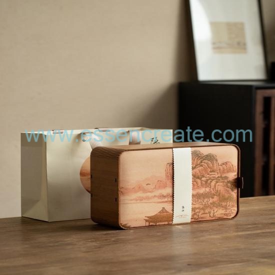 caja de té de madera personalizada