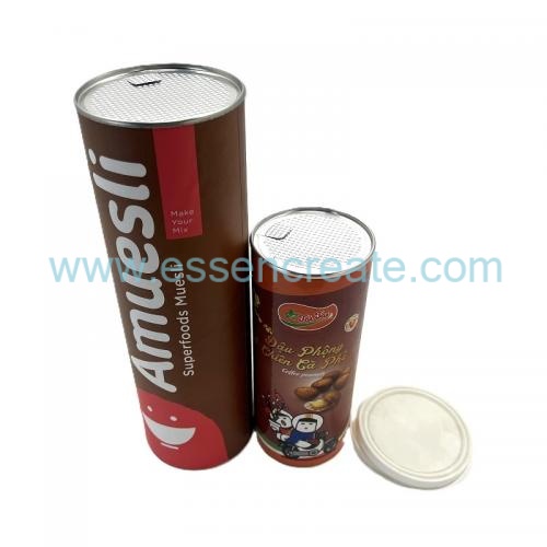 Custom Printed Muesli Coffee Bean Cylinder Jar