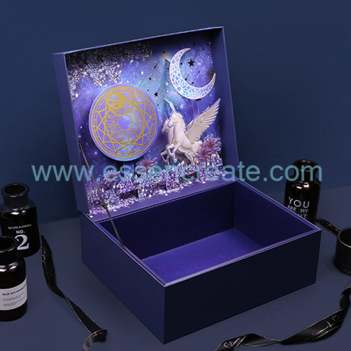 Cajas de regalo de papel 3D navideñas personalizadas para niños