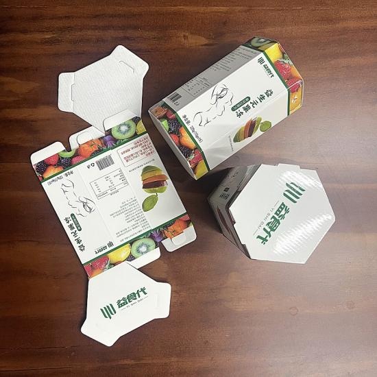 Embalaje personalizado de palitos de gelatina en caja de seis lados