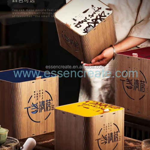 Exquisita caja de té de madera personalizada