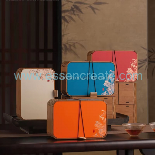 Exquisita caja de té de madera personalizada