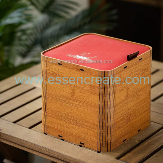Exquisita caja de té de madera personalizada