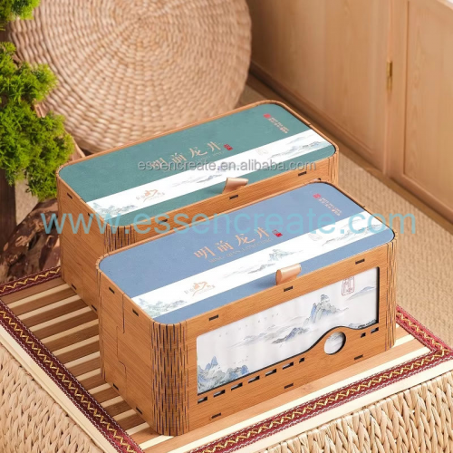 Embalaje de té de madera personalizado