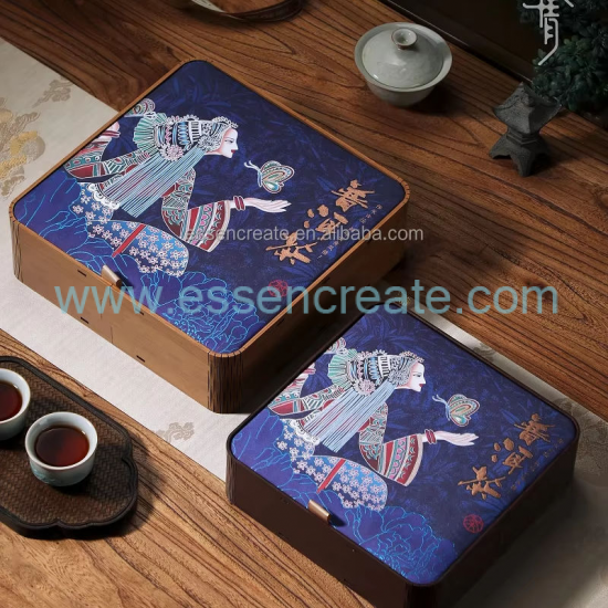 Embalaje de té de madera personalizado
